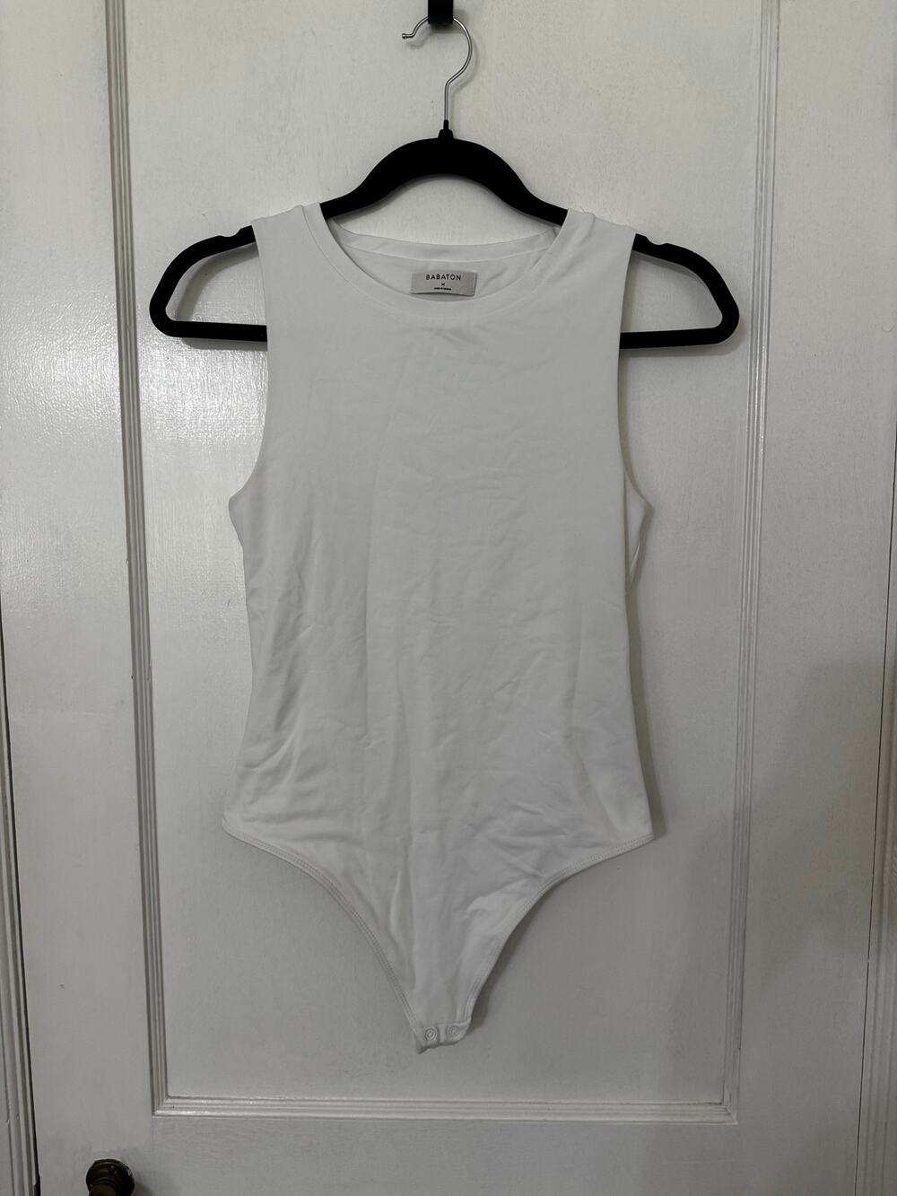Aritzia Babaton White Sleeveless Bodysuit